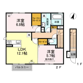 ピアコート5【201号室】の間取り