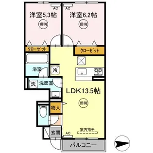 ロイヤルステージ上福原【1階】の間取り