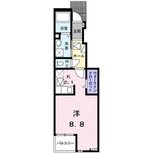 リード・ブロッサム B【1階】の間取り