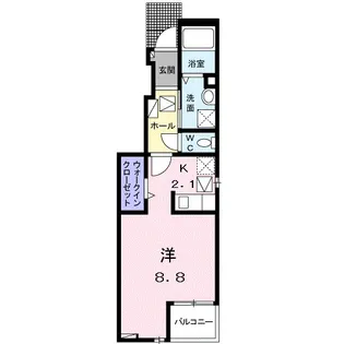 リード・ブロッサム B【1階】の間取り