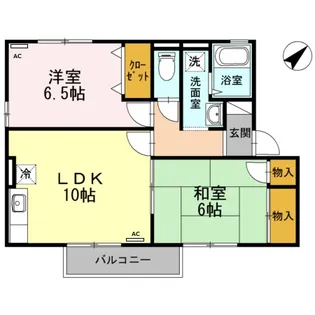 リバーポートあき B棟【202号室】の間取り
