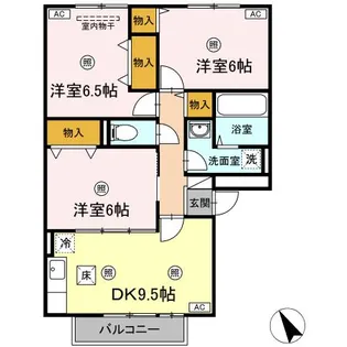 マンマミーヤB棟【103号室】の間取り