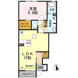ライブコートB【1階】の間取り