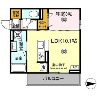 ロイヤルステージ皆生新田【305号室】の間取り