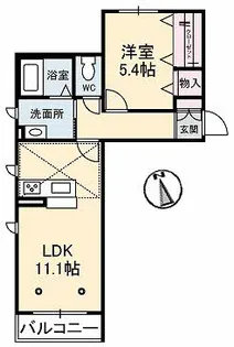 シャーメゾン祇園【1階】の間取り