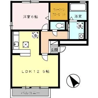 リビングタウン両三柳B棟【101号室】の間取り