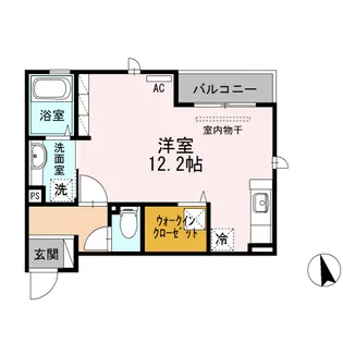 セジュールオッツT’【1階】の間取り