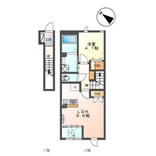 グランデ・フィオーレ【208号室】の間取り