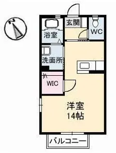 タートルテイル【201号室】の間取り