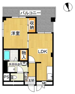 リバーコートB【3B号室】の間取り