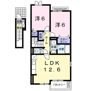 ソヴール 佑【2階】の間取り