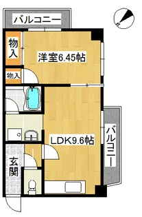 リバーコートB【6C号室】の間取り