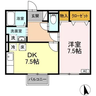 コーポ門脇2【1階】の間取り