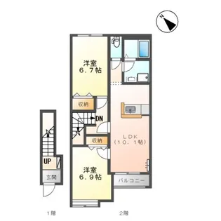アース・カラー【2階】の間取り