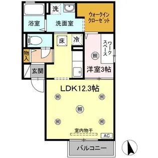 アルドゥール【1階】の間取り