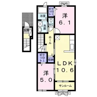 Casa・AvanzatoⅡ【2階】の間取り