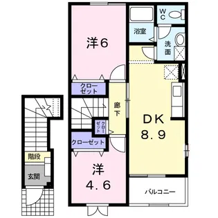 アスピラシオンⅠ【2階】の間取り