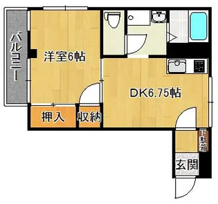 インパレスB【3A号室】の間取り