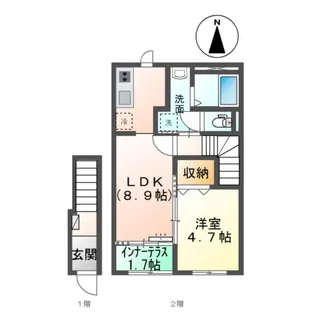 ファヴォーレⅡ【208号室】の間取り