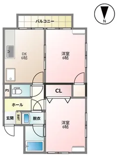 オークシティD【203号室】の間取り