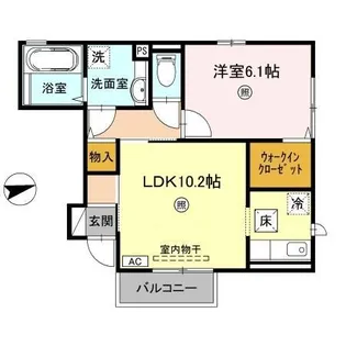 アロームB棟【1階】の間取り