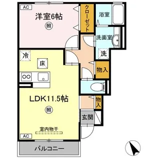 エストマルス A【103号室】の間取り