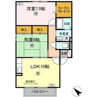 メゾン・エタンスレ【1階】の間取り