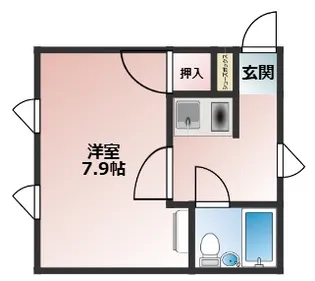 パルファン【B号室】の間取り