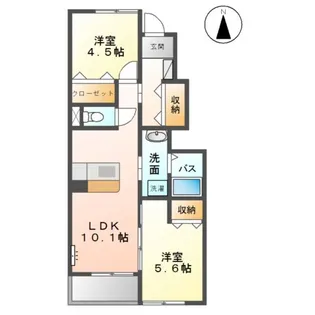 エヌリード【1階】の間取り