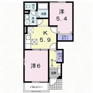 マルグリットⅠ【1階】の間取り
