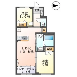 Merveille(メルヴェール)【103号室】の間取り