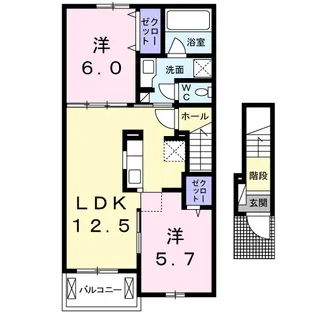 メゾン・アベニール【2階】の間取り