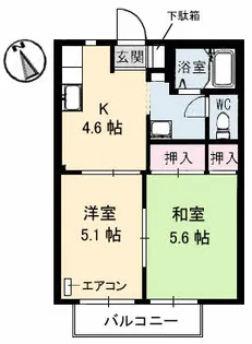 エクセランルミエールC棟【2階】の間取り