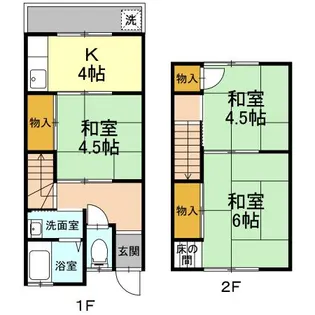 やすぎセンターハイツ【E号室】の間取り