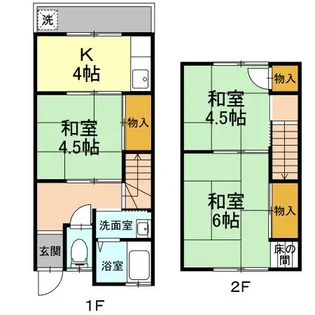 やすぎセンターハイツ【F号室】の間取り