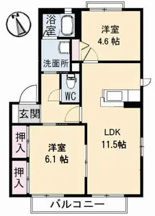 アメニティーハウス【2階】の間取り