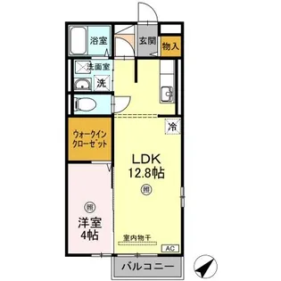 サウスグラース【3階】の間取り