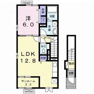 フォレスト・ハハキA【2階】の間取り