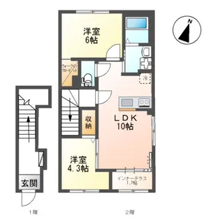 ベントルナータ【2階】の間取り