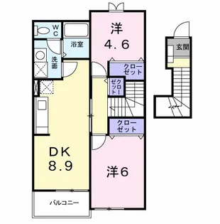フィオーレ・B【2階】の間取り