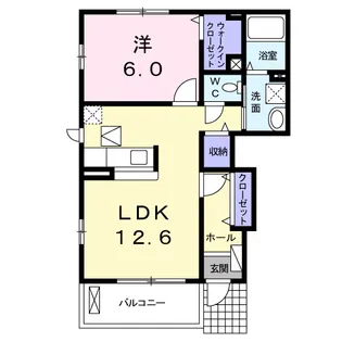 1LDKの間取り画像