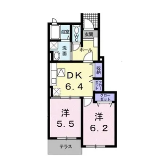 ファンタスティーク【1階】の間取り