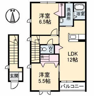 THサルーテ A【2階】の間取り
