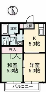 サニーズ福庭Ⅱ B棟【103号室】の間取り