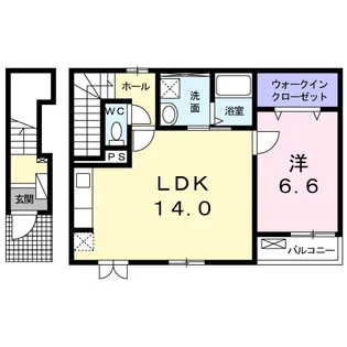 クレールコート一条【2階】の間取り