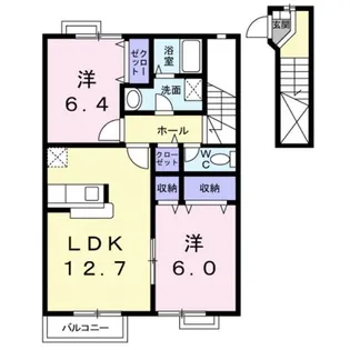 グラシュー【2階】の間取り