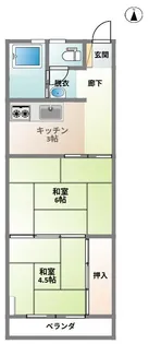 ネオハイツ安倍【101号室】の間取り