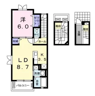 ラベンダー A【3階】の間取り