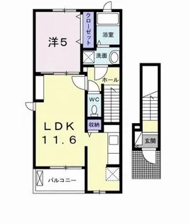 レネージュ B【2階】の間取り