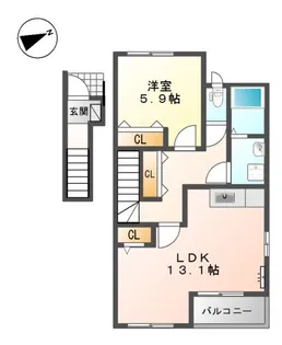 ケローネ【201号室】の間取り